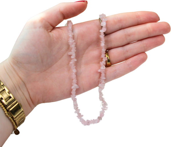 Splitketting Roze kwarts smal