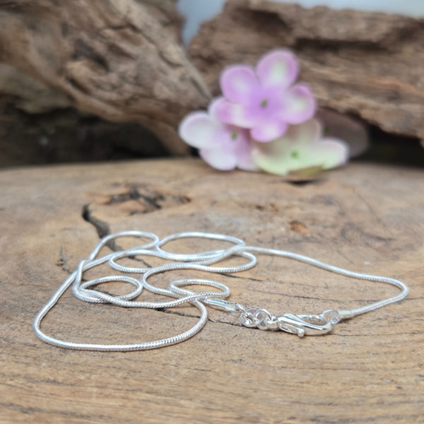 Zilveren collier snake 55 cm los