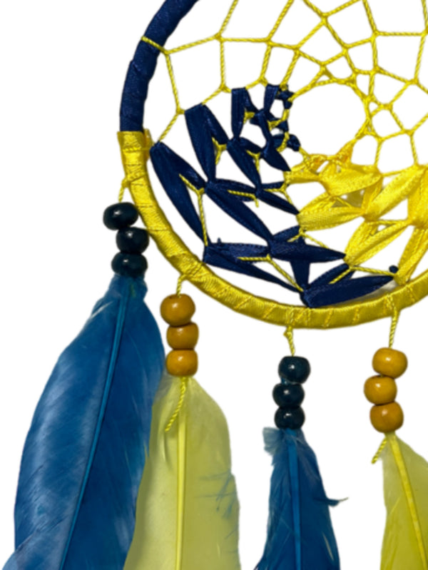 Dromenvanger -11cm - Wave - Blauw & Geel