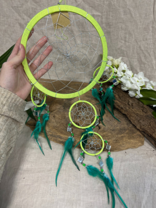 Dromenvanger spiegel-schelp 22 CM - Groen
