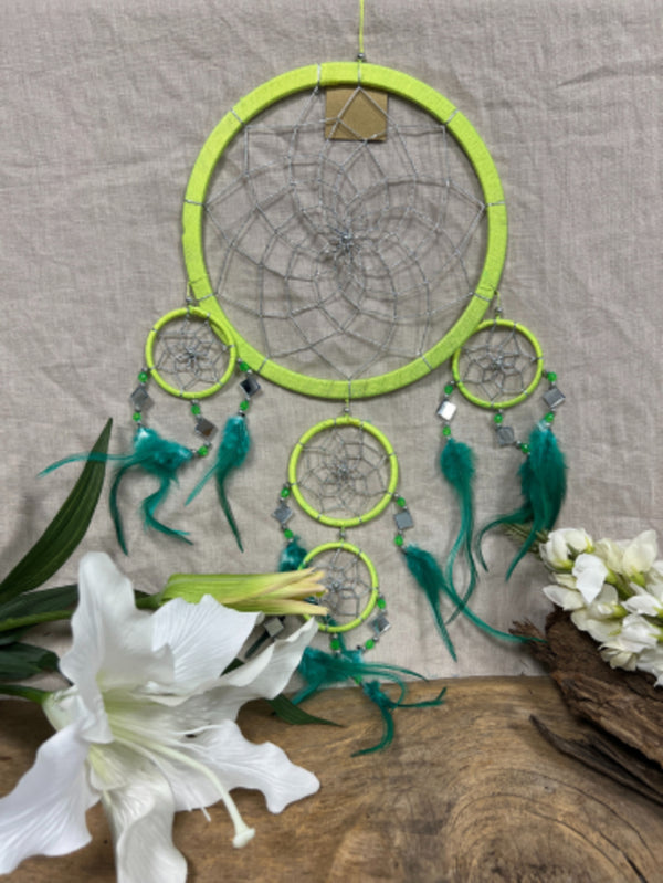 Dromenvanger spiegel-schelp 22 CM - Groen
