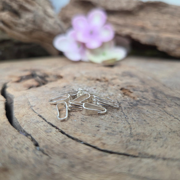 Hangerogen 8 mm, zilverkleur, 10 stuks