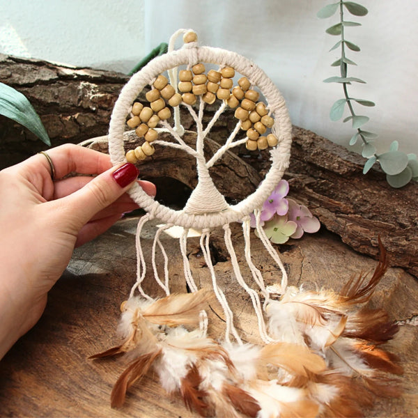 Dromenvanger - Tree of Life - beige - 12cm - Dream Catcher