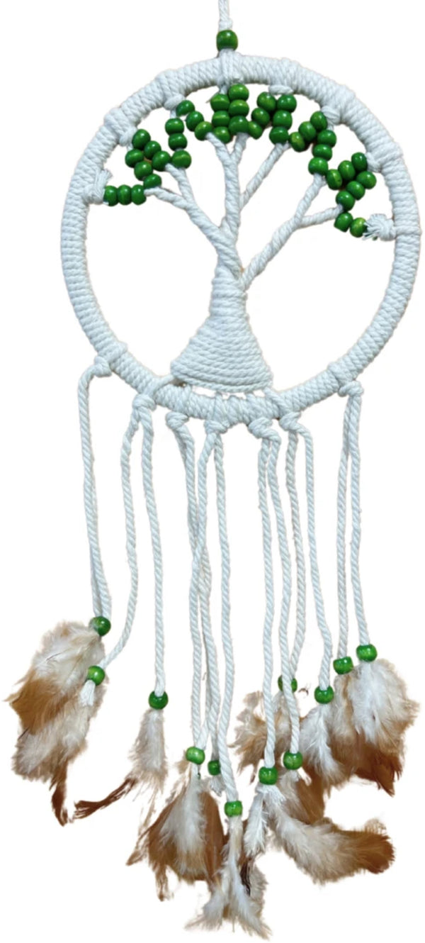 Dromenvanger Tree of life 17 cm groene kralen