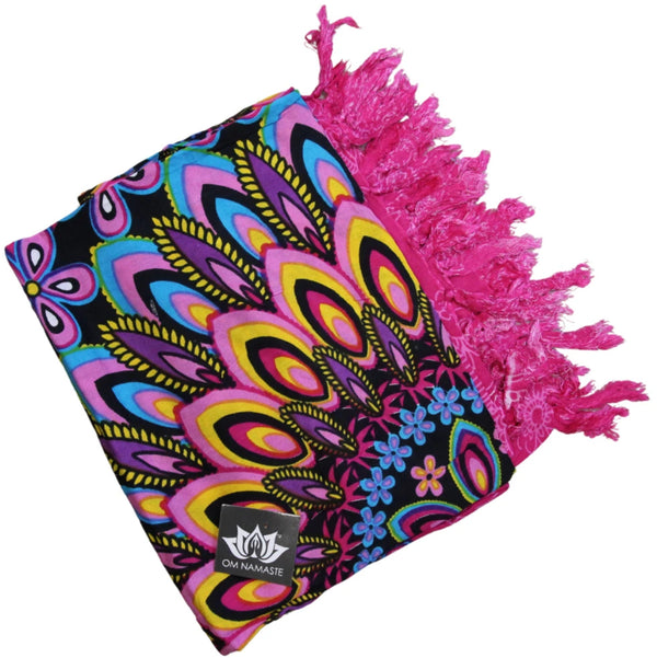 Om Namaste Sarong - 648 - Bloemrijke Mandala - roze