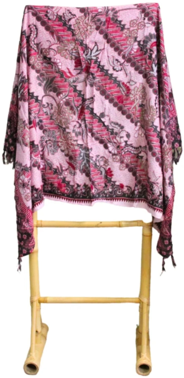 Om Namaste Sarong - 644 - batik - bloemen - roze