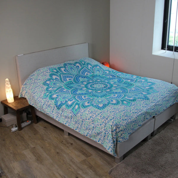 Grand Foulard 506 - Mandala - Blauw op wit