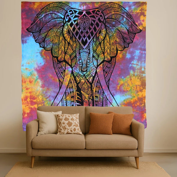 Grand Foulard 503 - Grote Olifant - Regenboog kleuren