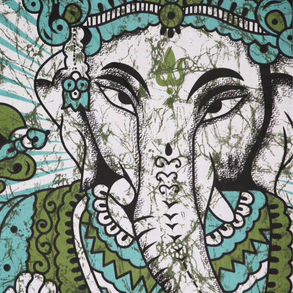 Grand Foulard 507 - Ganesha - Groen