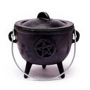 Cauldron Heksenketel Pentagram Gietijzer Zwart
