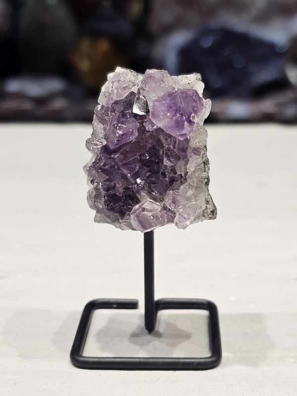 Amethist op metalen standaard mini p/st