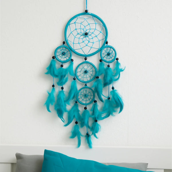 Dromenvanger- Alleen veren - 9cm - Turkoois