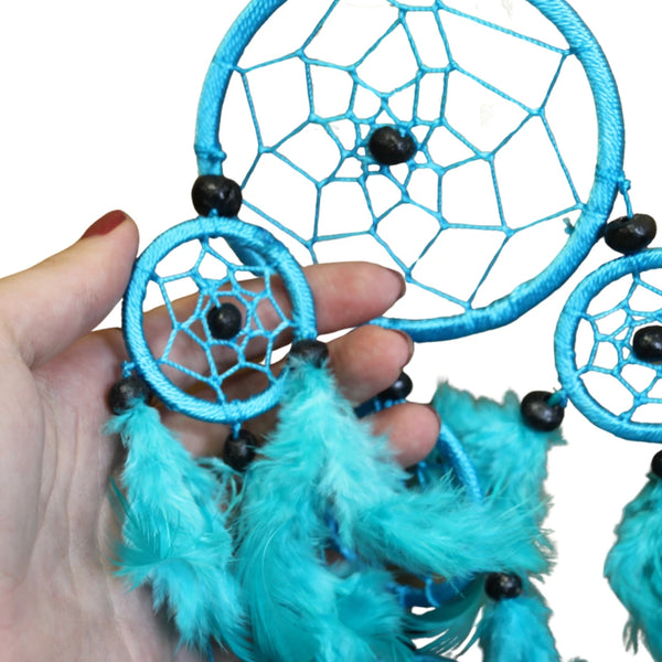 Dromenvanger- Alleen veren - 9cm - Turkoois