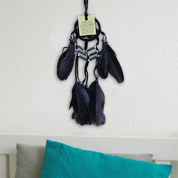 Dromenvanger - veren - leer - 6cm