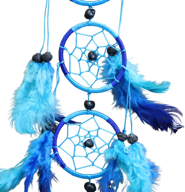 Dromenvanger Turquoise & Blauw 6cm - 5 ringen