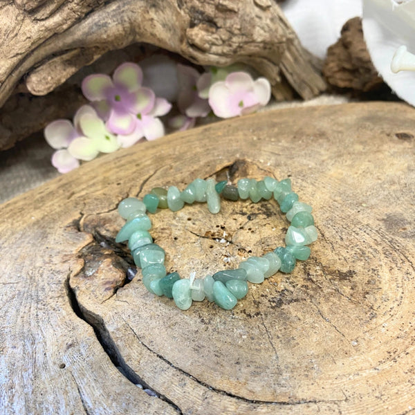 Aventurijn groen splitarmband + kaart
