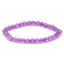 Armband Edelsteen Amethist Facet Geslepen Kraaltjes ±6mm 19 cm