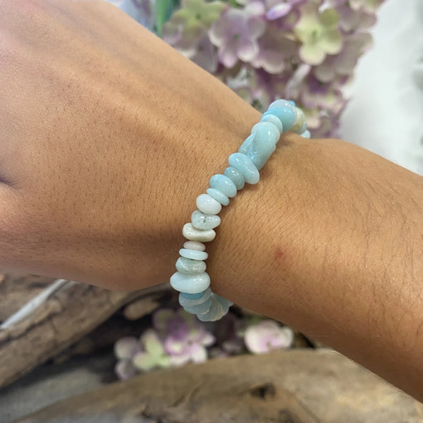 Amazoniet splitarmband + kaart