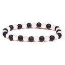 Edelsteen Armband Lavasteen Rozenkwarts 6mm