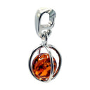 Hanger Sterling Zilver Met Amber Kogel 7 Mm