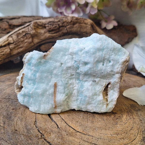 Caribbean Blue Calciet Ruwe Edelsteen 10,6 Cm Afghanistan