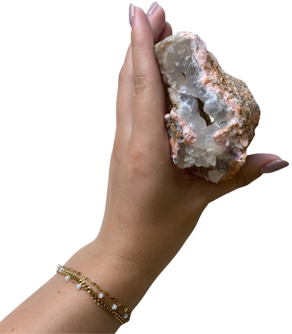 Chalcedoon roze ruw stuk nr.15