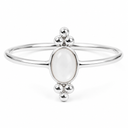 Edelsteen Ring Bergkristal - 925 Zilver - Fancy (Maat 17)