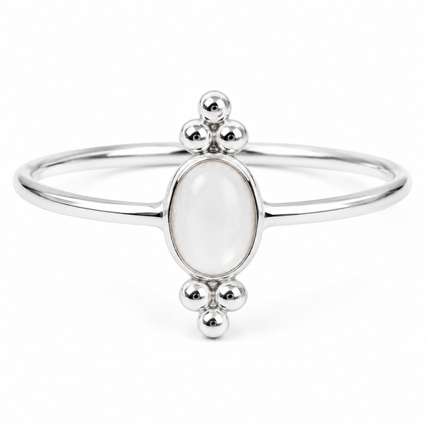 Edelsteen Ring Bergkristal - 925 Zilver - Fancy (Maat 17)