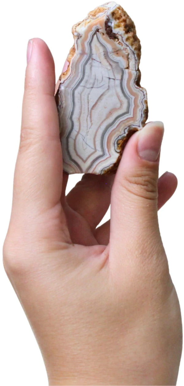 Agaat natuurlijk half gepolijst 50-100 gram (Marokko)