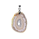 Agaat Edelsteenhanger Met Kristallisatie ±3cm