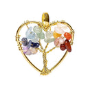 Chakra Hanger Hart Levensboom Goudkleurig ±3 cm