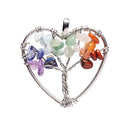 Chakra Hanger Hart Levensboom Zilverkleurig ±3 cm