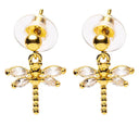 Oorbellen Libelle Goudkleurig ±2,5 cm