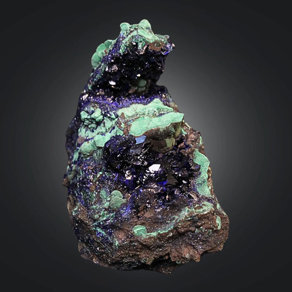 Azuriet met Malachiet Liufengshan Copper mine - China