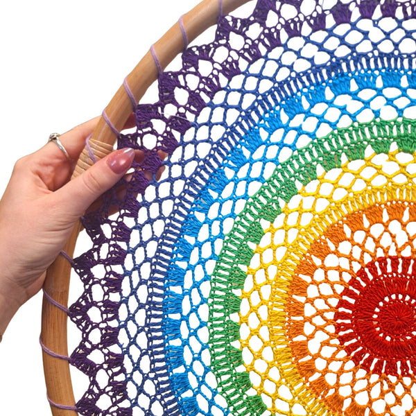 Dromenvanger gehaakt XL 52 cm - Rainbow - Bamboe