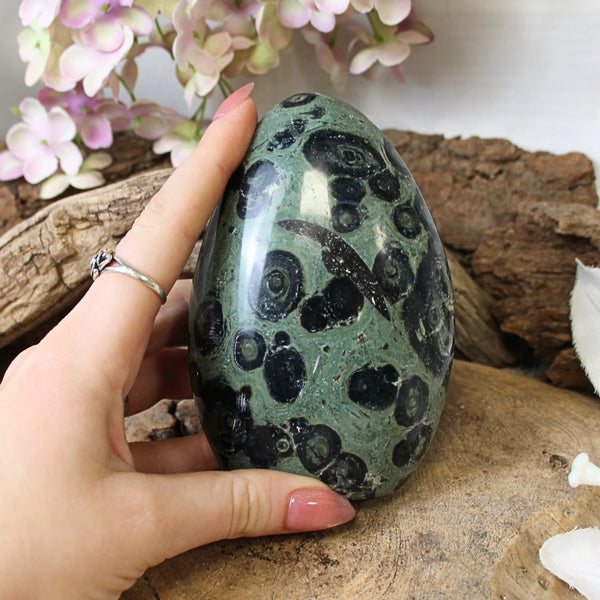 Jaspis Kamballa Eldariet Sculptuur 11,4 Cm Madagaskar