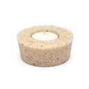 Waxinelichthouder Bergkristal Rond 8,5x7,5x3,5 Cm
