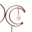 Raamhanger Maanfasen Gouden Driehoek Amethist Rozenkwarts Bergkristal ±34x22cm