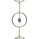 Raamhanger Maanstanden Goudkleurig Met Amethist Bergkristal Toermalijn 56x8cm