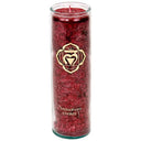 Geurkaars Stearine 1e Chakra Rood Gerecycled Glas 100 uur