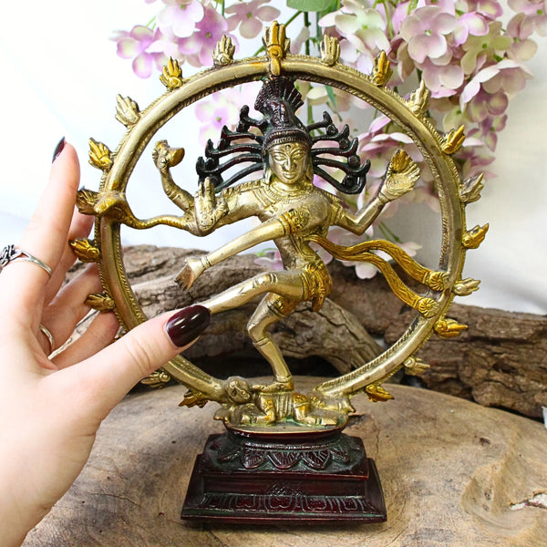 Beeld Brons Shiva Nataraja Triple Gold India
