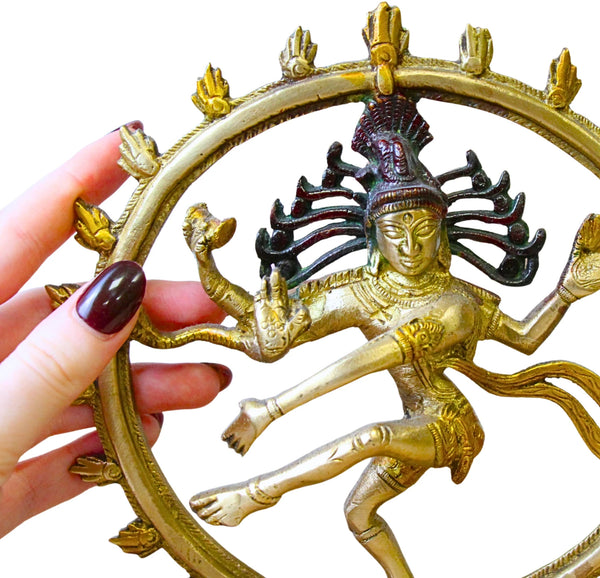 Beeld Brons Shiva Nataraja Triple Gold India