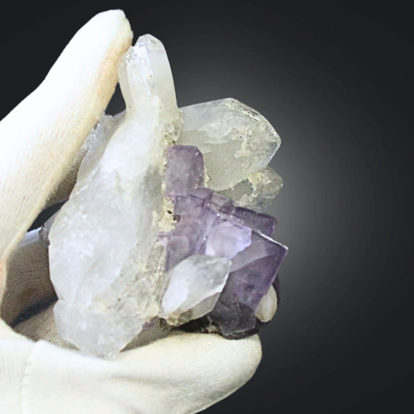 Fluoriet, Calciet en Galaniet op Kwarts nr.20