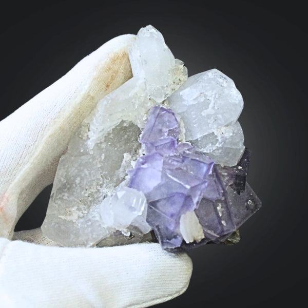 Fluoriet, Calciet en Galaniet op Kwarts nr.20