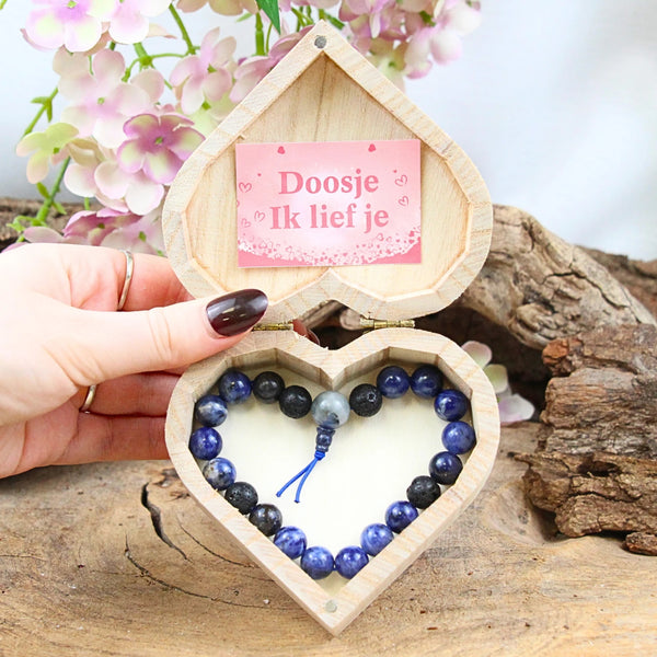 Doosje ik lief je - Sodaliet 21 cm