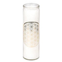 Geurkaars Stearine Flower Of Life Wit 100 Branduren
