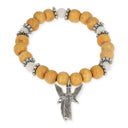 Engelen Armband Aartsengel Gabriël Houten Kralen Regenboog Maansteen Bergamotolie Elastisch 7.5 cm