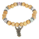 Engelen Armband Houten Kralen Fluoriet Vetiverolie Aartsengel Metatron Elastisch 7.5 Cm