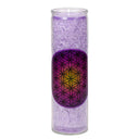 Geurkaars Stearine Flower of Life Paars 100 branduren