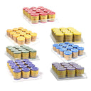 Chakra Stearine Geurkaarsjes Fair Trade Assortiment Set van 7 x 12